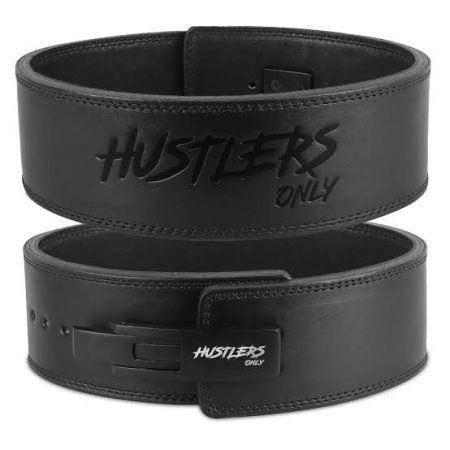 weight lifting leather metal hook belt