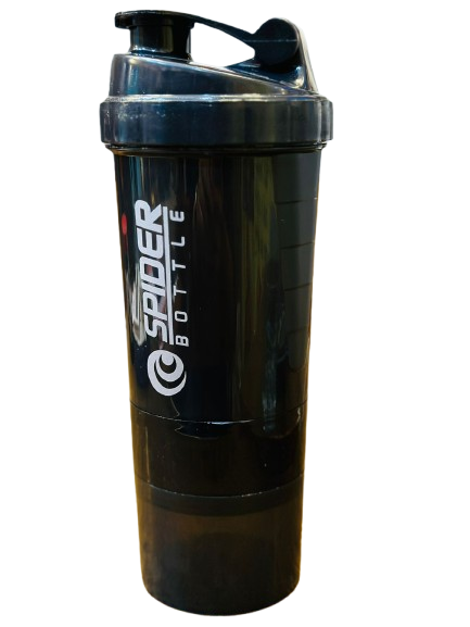 Black Protein Shaker Water Bottle